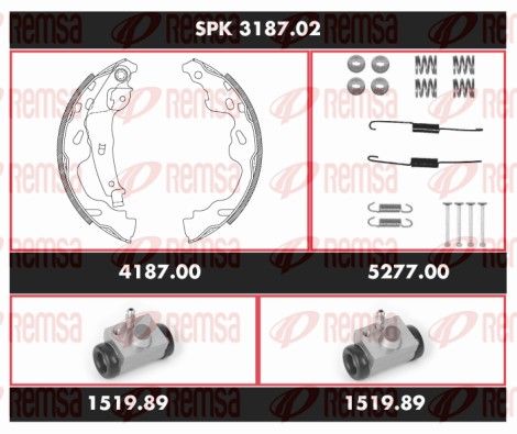 REMSA SPK 3187.02 Brake Kit, drum brake