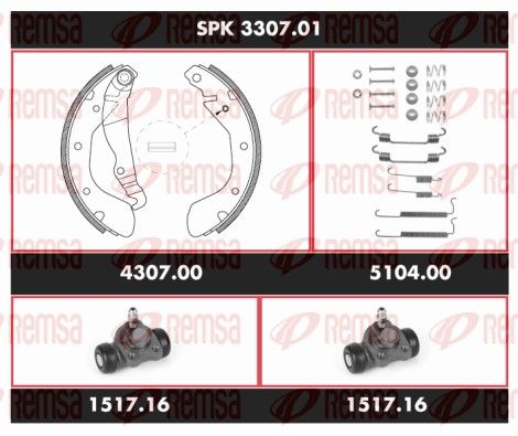 REMSA SPK 3307.01 Brake Kit, drum brake