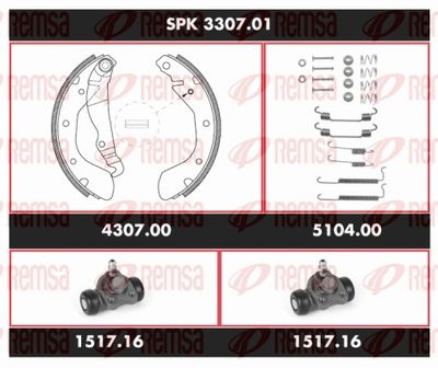 Brake Kit, drum brake REMSA SPK 3307.01