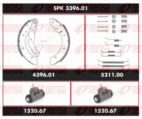 REMSA SPK 3396.01 Brake Kit, drum brake