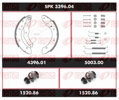 Brake Kit, drum brake REMSA SPK 3396.04