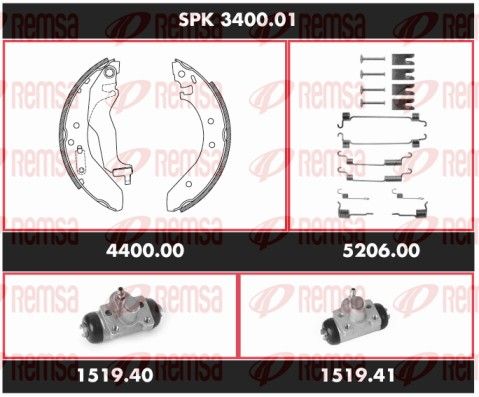 REMSA SPK 3400.01 Brake Kit, drum brake