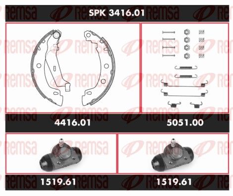 REMSA SPK 3416.01 Brake Kit, drum brake
