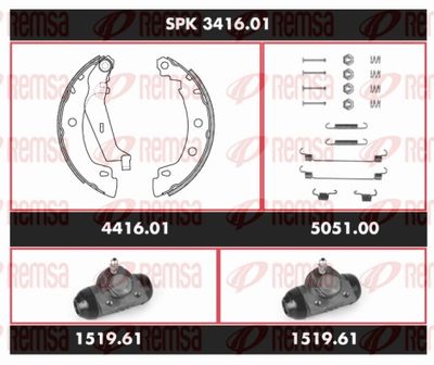 Brake Kit, drum brake REMSA SPK 3416.01