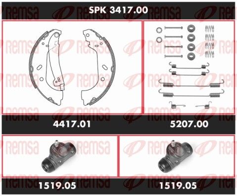 REMSA SPK 3417.00 Brake Kit, drum brake