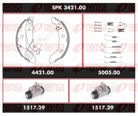 REMSA SPK 3421.00 Brake Kit, drum brake