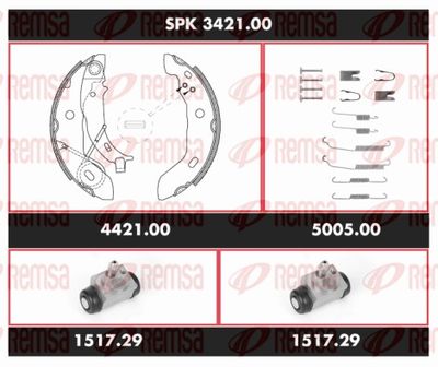 Brake Kit, drum brake REMSA SPK 3421.00