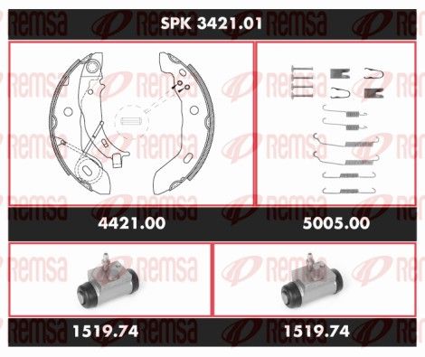 REMSA SPK 3421.01 Brake Kit, drum brake