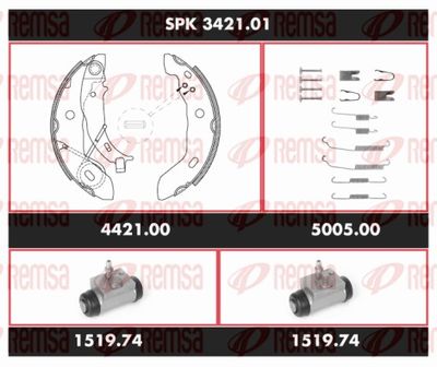 Brake Kit, drum brake REMSA SPK 3421.01