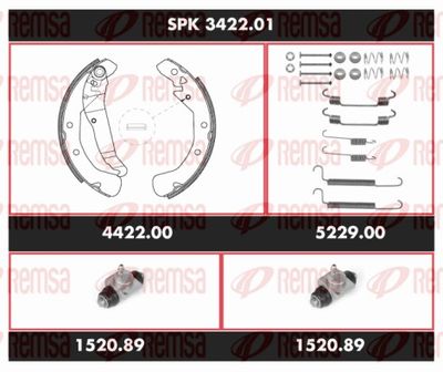 Brake Kit, drum brake REMSA SPK 3422.01