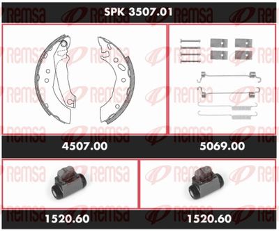Brake Kit, drum brake REMSA SPK 3507.01