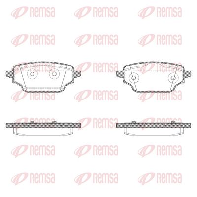 Brake Pad Set, disc brake REMSA X2004.00