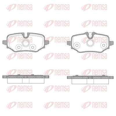 Brake Pad Set, disc brake REMSA X2013.00