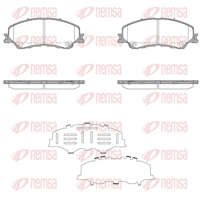 REMSA X2016.04 Brake Pad Set, disc brake