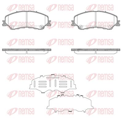 Brake Pad Set, disc brake REMSA X2016.04