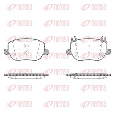 Brake Pad Set, disc brake REMSA X2020.00