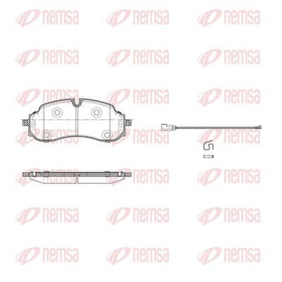 Brake Pad Set, disc brake REMSA X2024.01