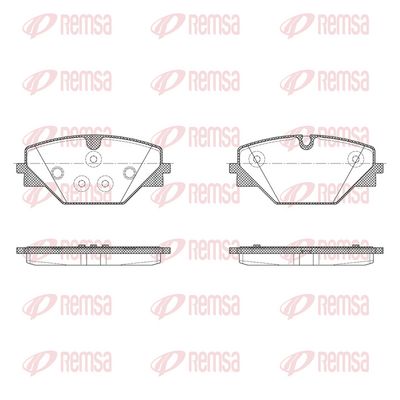 Brake Pad Set, disc brake REMSA X2028.00
