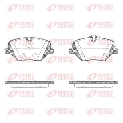 Brake Pad Set, disc brake REMSA X2031.00