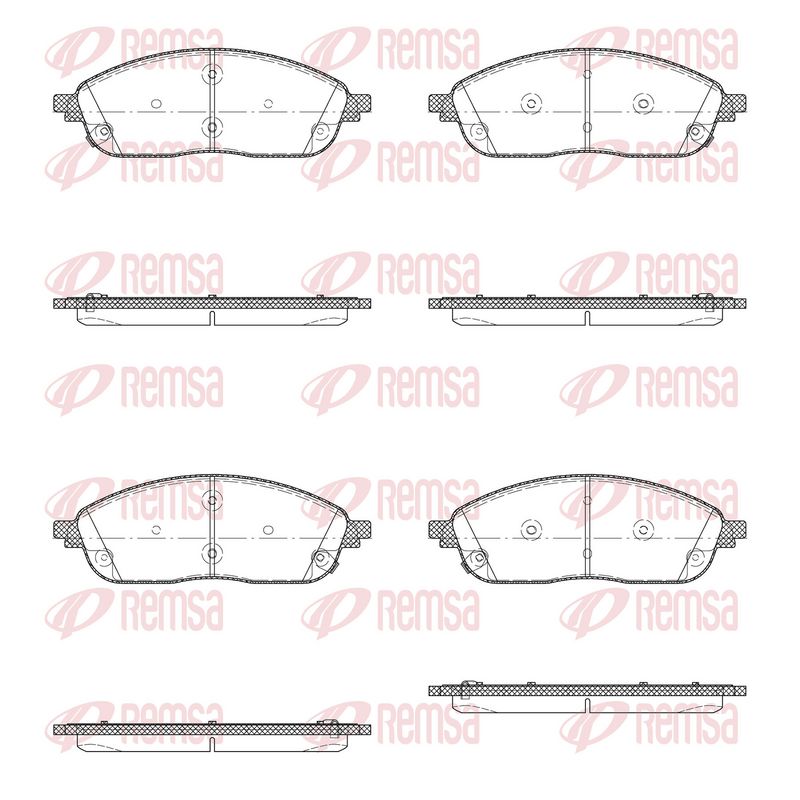 REMSA X2035.04 Brake Pad Set, disc brake