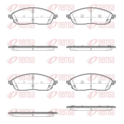 Brake Pad Set, disc brake REMSA X2035.04