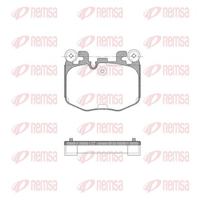 Brake Pad Set, disc brake REMSA X2040.10