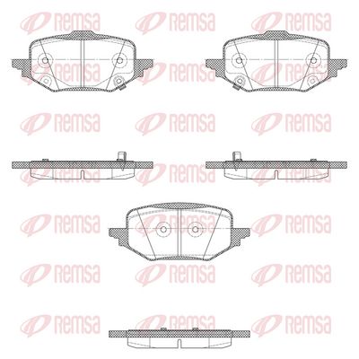 Brake Pad Set, disc brake REMSA X2045.02