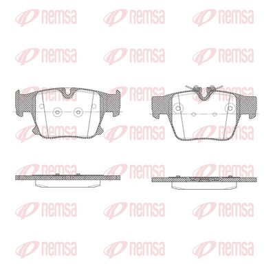 Brake Pad Set, disc brake REMSA X2047.00
