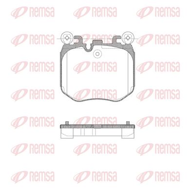 Brake Pad Set, disc brake REMSA X2050.00