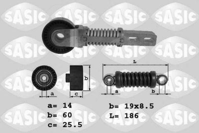 Belt Tensioner, V-ribbed belt SASIC 1624039