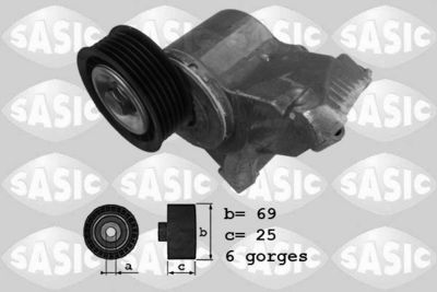 Belt Tensioner, V-ribbed belt SASIC 1626097