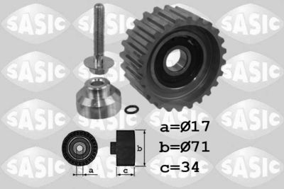Deflection Pulley/Guide Pulley, timing belt SASIC 1706025