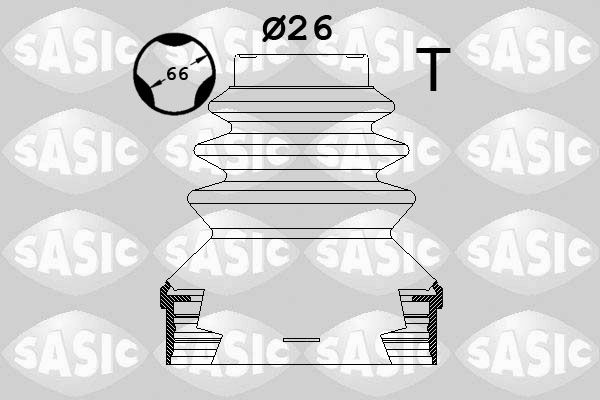 SASIC 1900037 Bellow Kit, drive shaft