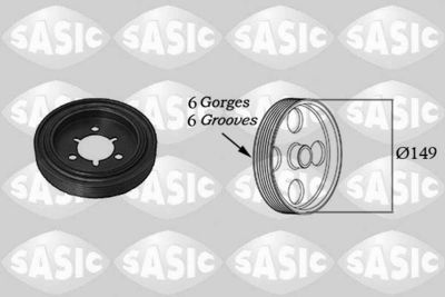 Belt Pulley, crankshaft SASIC 2150015