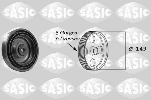 SASIC 2150019 Belt Pulley, crankshaft