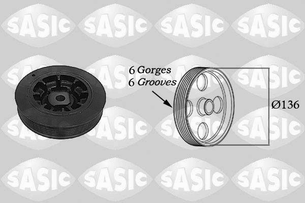 SASIC 2154007 Belt Pulley, crankshaft