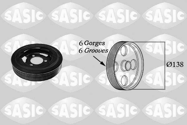 SASIC 2156025 Belt Pulley, crankshaft