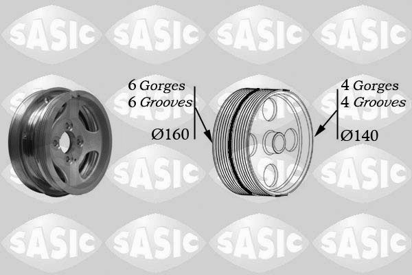 SASIC 2156037 Belt Pulley, crankshaft
