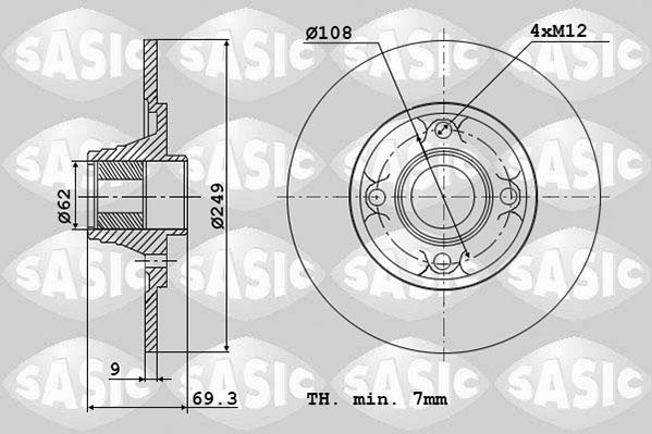 SASIC 6100004 Brake Disc