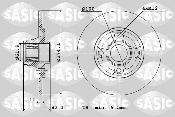 SASIC 6104022 Brake Disc