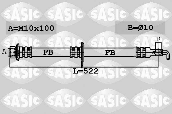 SASIC 6600036 Brake Hose