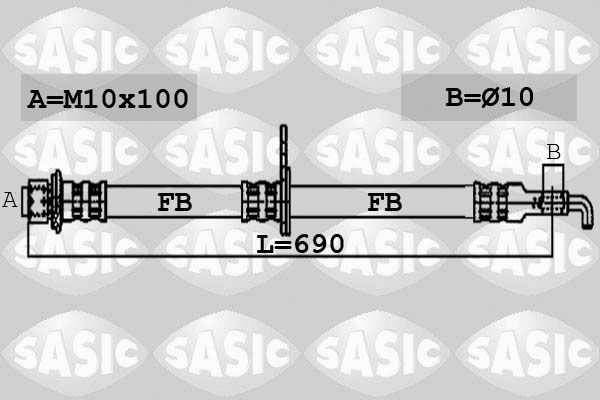 SASIC 6606102 Brake Hose