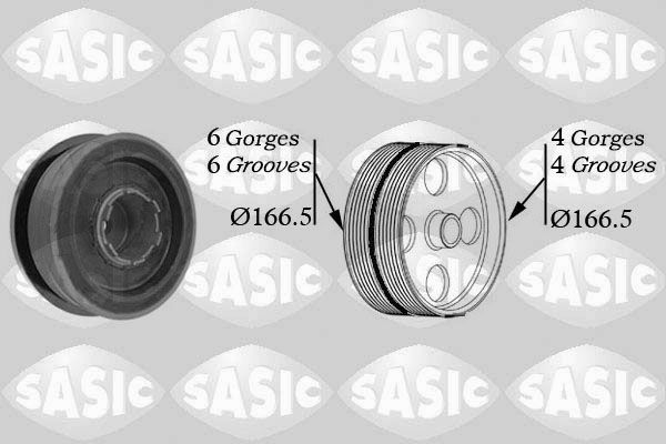 SASIC 9001808 Belt Pulley, crankshaft
