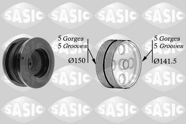 SASIC 9001812 Belt Pulley, crankshaft