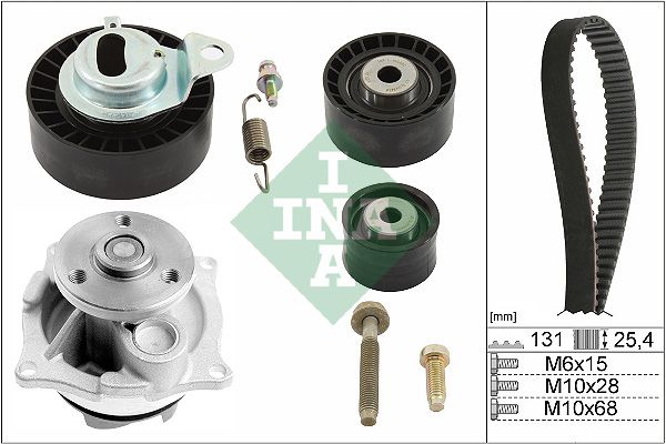 Schaeffler INA 530 0102 31 Water Pump & Timing Belt Kit