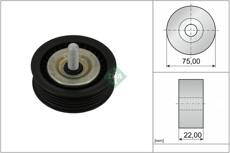 Schaeffler INA 532 1197 10 Deflection/Guide Pulley, V-ribbed belt