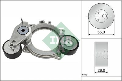 Belt Tensioner, V-ribbed belt Schaeffler INA 534 0936 10