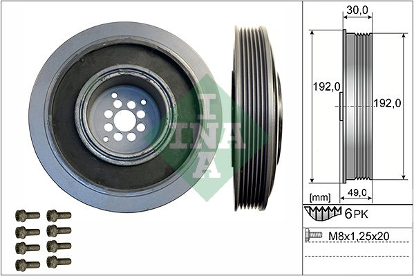 Schaeffler INA 544 0102 20 Belt Pulley Set, crankshaft