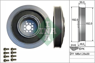 Belt Pulley Set, crankshaft Schaeffler INA 544 0102 20