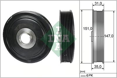 Belt Pulley, crankshaft Schaeffler INA 544 0110 10
